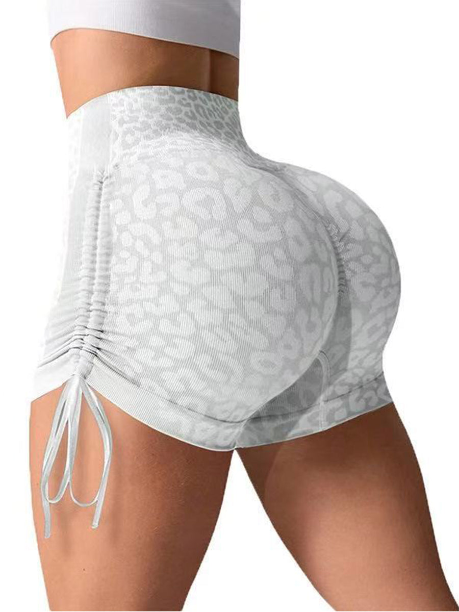 Elastic Band Slim Fit High Waist Ruched Shapewear Shorts