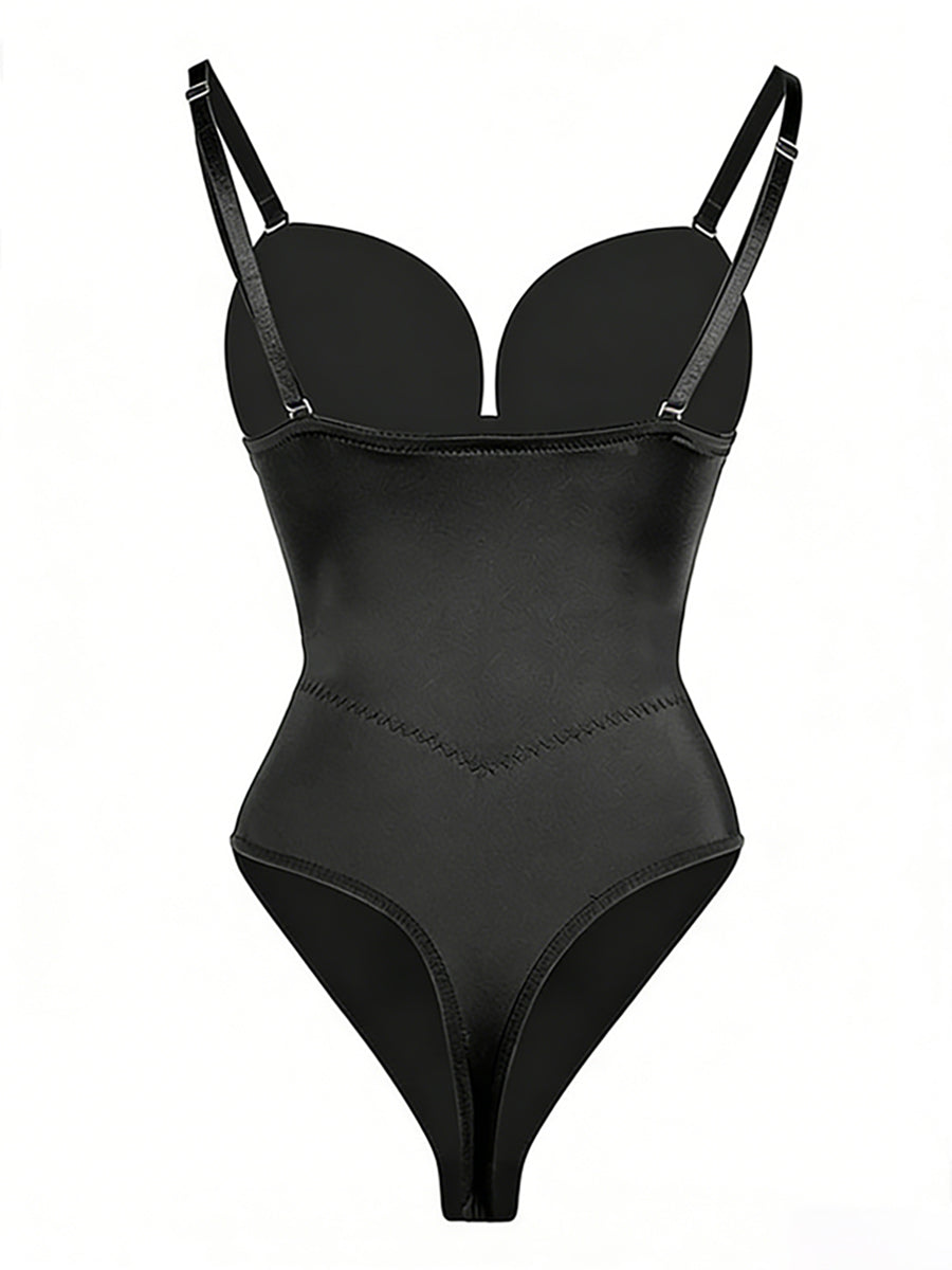 Push-Up Corset Bodysuit Adjustable Strap Shapewear