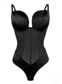 Push-Up Corset Bodysuit Adjustable Strap Shapewear