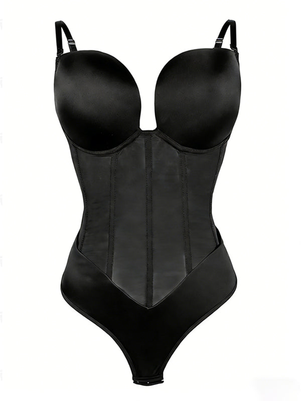 Push-Up Corset Bodysuit Adjustable Strap Shapewear