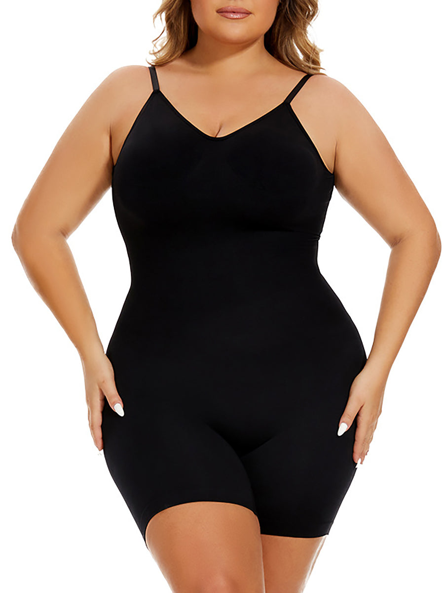 Adjustable Strap Tummy Control Plus Size Seamless Shapewear