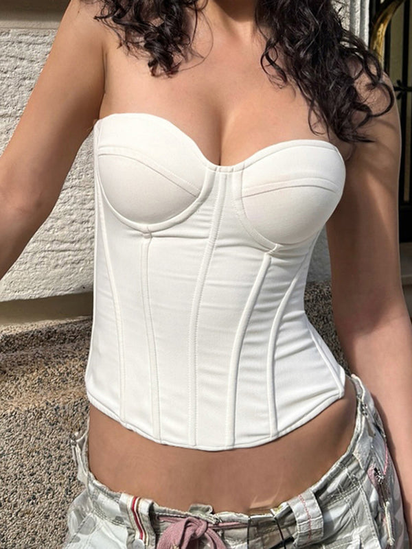Strapless Corset Top Structured Waist Cincher Shapewear
