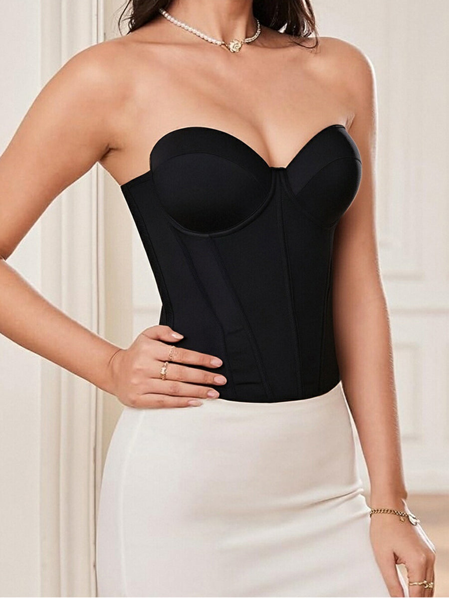 Strapless Corset Top Structured Waist Cincher Shapewear