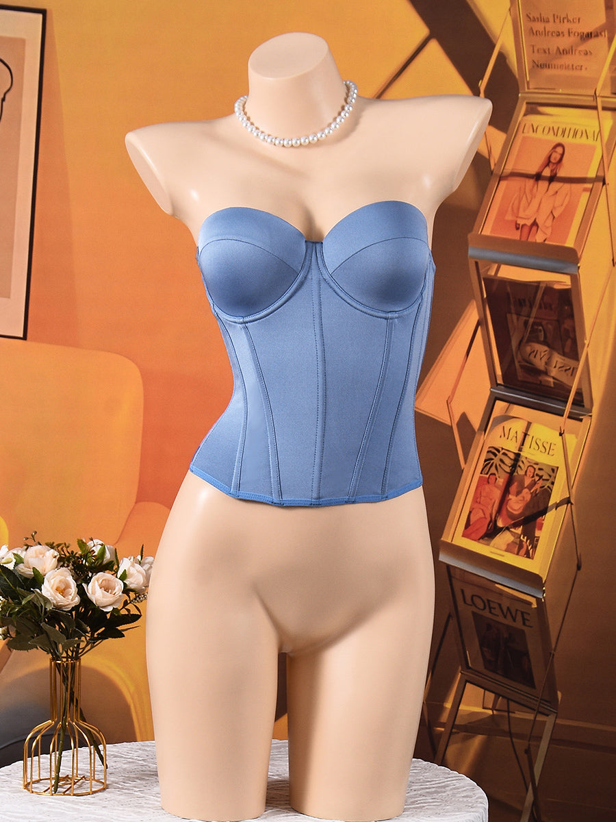 Strapless Corset Top Structured Waist Cincher Shapewear