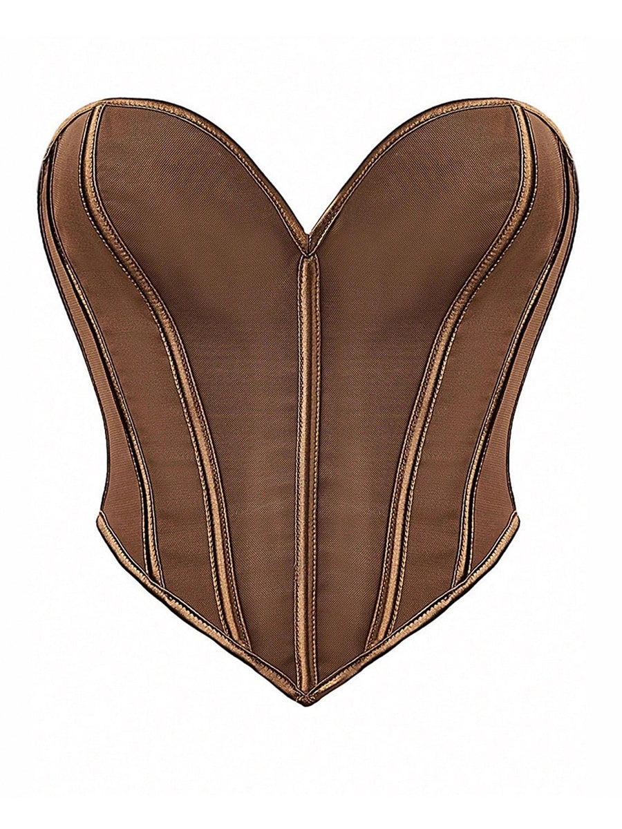Sweetheart Corset Top Structured Waist Shapewear