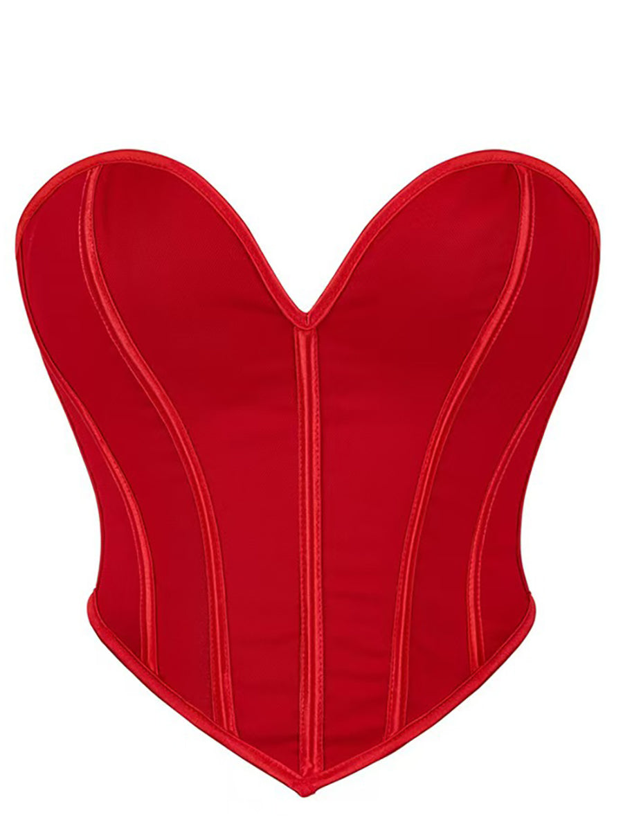 Sweetheart Corset Top Structured Waist Shapewear