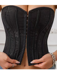 Printed Floral Corset Multi-Hook Closure Tummy Control Shapewear