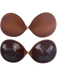 Strapless Self-Adhesive Round Cup Push Up Bra