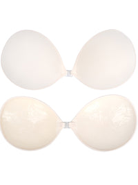 Strapless Self-Adhesive Round Cup Push Up Bra