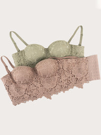 Sweet Lace Spaghetti Strap Bustier Bodysuit