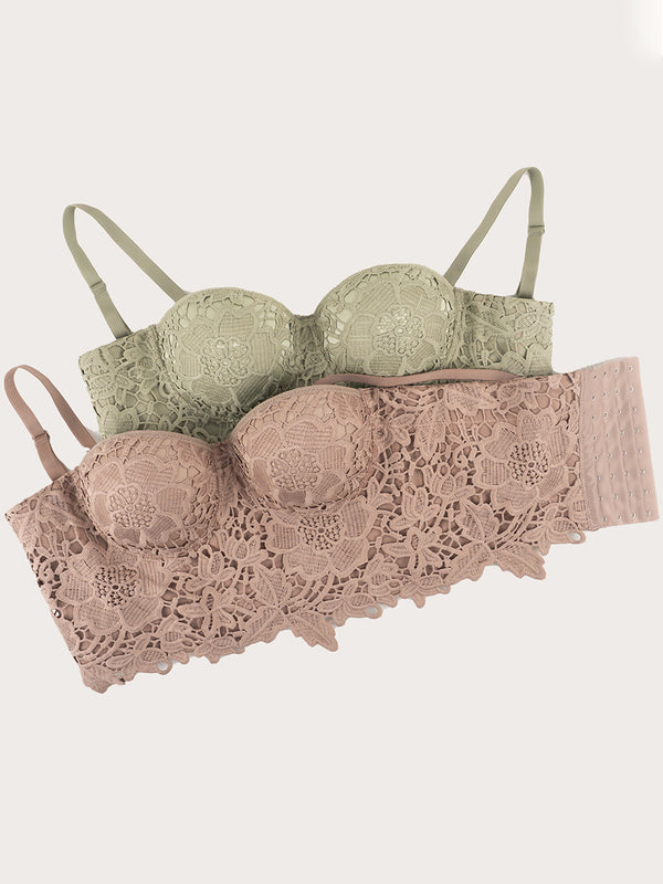 Sweet Lace Spaghetti Strap Bustier Bodysuit