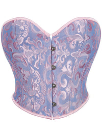 Strapless Sleeveless Retro Jacquard Lace-Up Corset Top