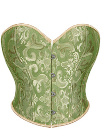 Strapless Sleeveless Retro Jacquard Lace-Up Corset Top