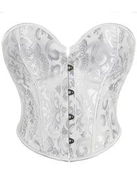 Strapless Sleeveless Retro Jacquard Lace-Up Corset Top