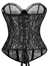 Sweetheart Lace Sheer Mesh Corset Top