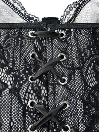 Sweetheart Lace Sheer Mesh Corset Top
