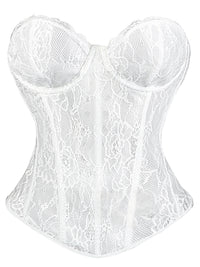 Sweetheart Lace Sheer Mesh Corset Top
