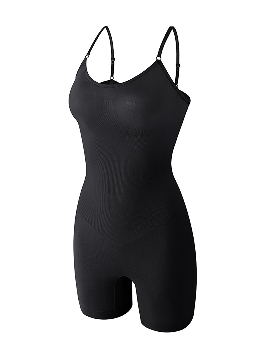 High Waist Spaghetti Straps Bodysuit Tummy Control Shapewear