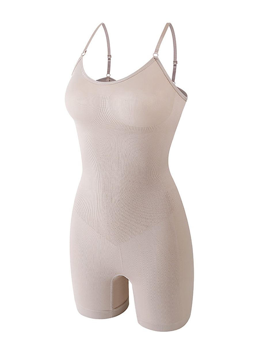 High Waist Spaghetti Straps Bodysuit Tummy Control Shapewear