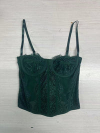 Adjustable Strap Hook-and-Eye Closure Lace Trim Top