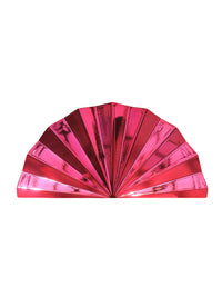 Women's Sparkling Fan-Shaped Metallic Clutch/Hand Bag