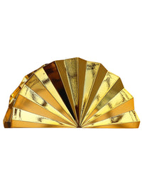 Women's Sparkling Fan-Shaped Metallic Clutch/Hand Bag