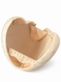 White Elegant Heart Acrylic Versatile Hand Bag