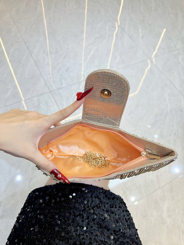 Deliacated Bow Rhinestone Sparkling Hand Bag