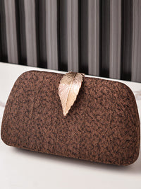 Women's Chic Sparkling Hand Bag with Leaf