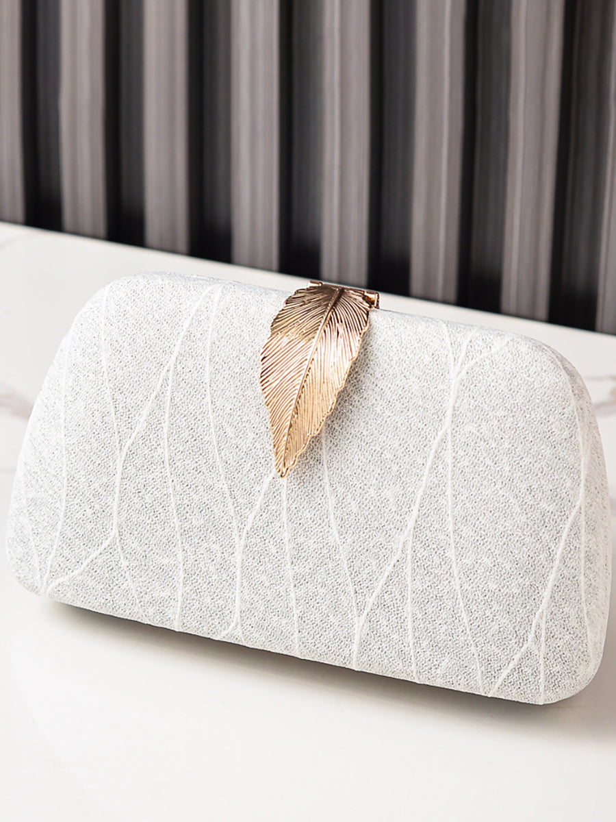 Women's Chic Sparkling Hand Bag with Leaf