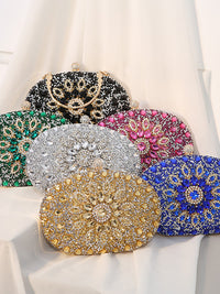 Women's Luxurious Rhinestone Elegant Oval Hand Bag