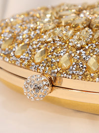 Women's Luxurious Rhinestone Elegant Oval Hand Bag