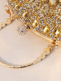 Women's Luxurious Rhinestone Elegant Oval Hand Bag