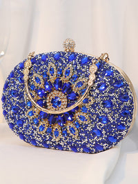 Women's Luxurious Rhinestone Elegant Oval Hand Bag