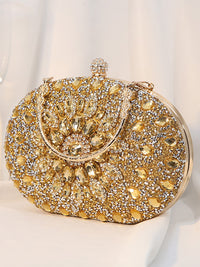 Women's Luxurious Rhinestone Elegant Oval Hand Bag