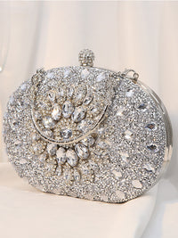 Women's Luxurious Rhinestone Elegant Oval Hand Bag