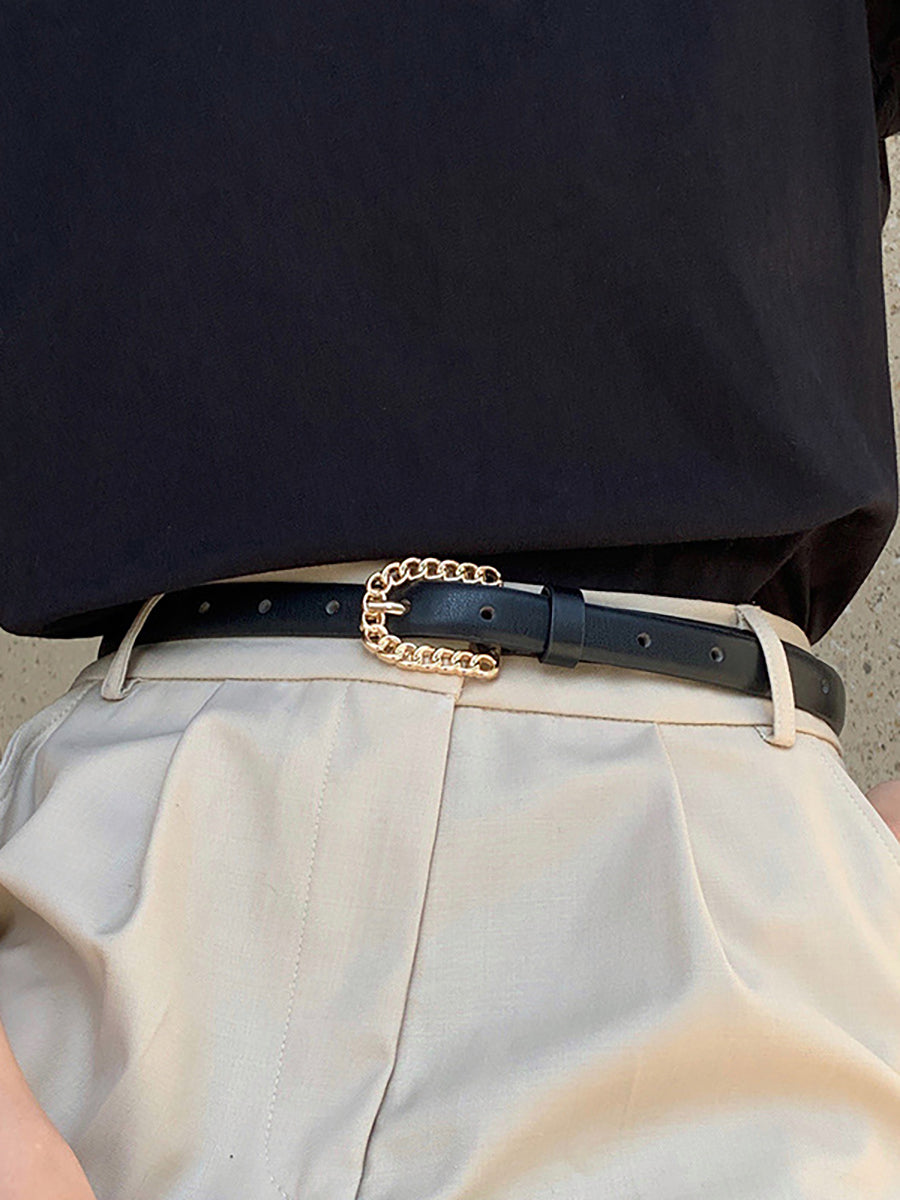 Women's PU Simple Retro Belt for Daily Wear