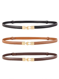 Leather Alloy Clasp Fashionable OL Belt for Women