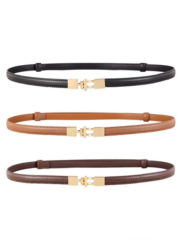 Leather Alloy Clasp Fashionable OL Belt for Women