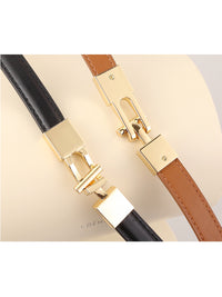 Leather Alloy Clasp Fashionable OL Belt for Women