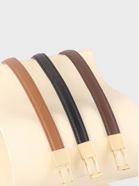 Leather Alloy Clasp Fashionable OL Belt for Women