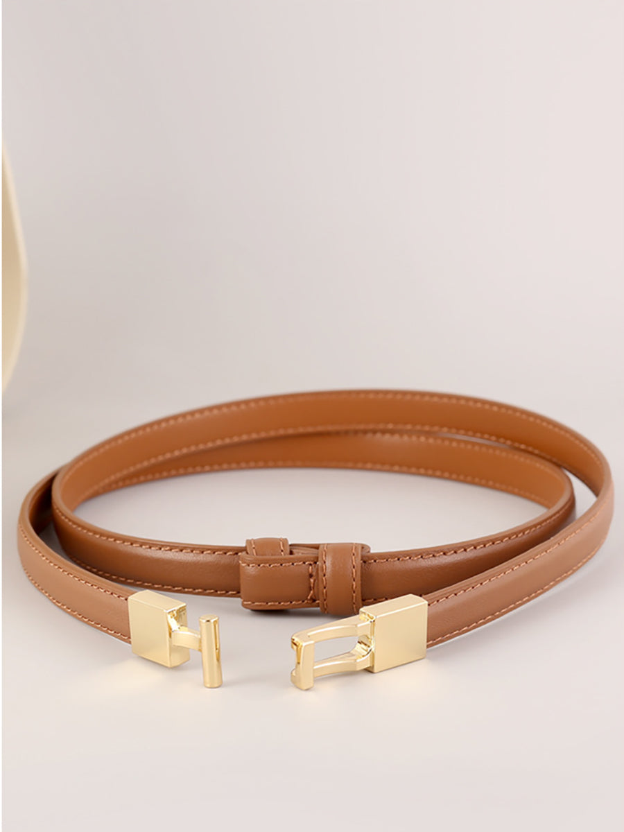 Leather Alloy Clasp Fashionable OL Belt for Women