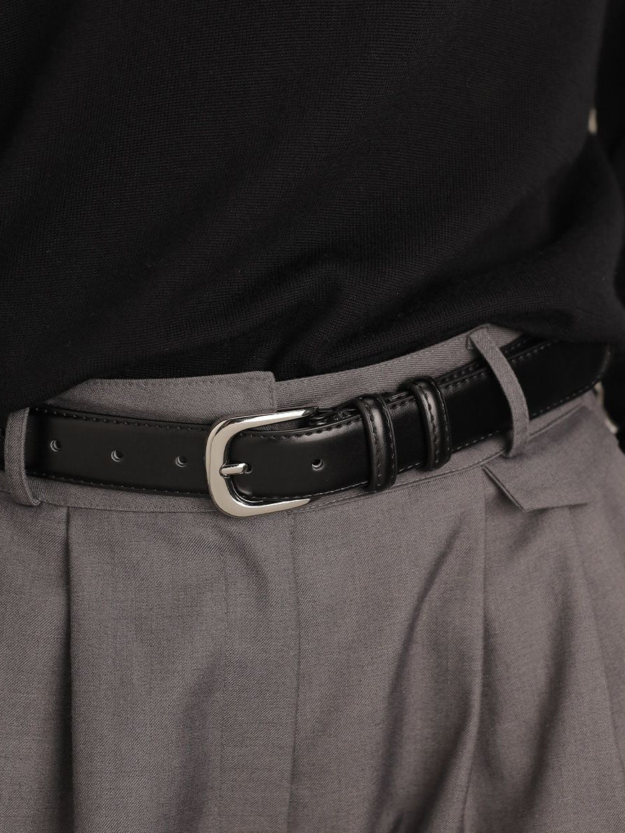 Leather Pin Buckle Classical Belt for Women