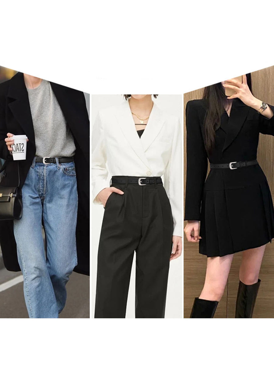 Leather Pin Buckle Classical Belt for Women