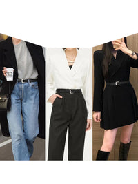 Leather Pin Buckle Classical Belt for Women