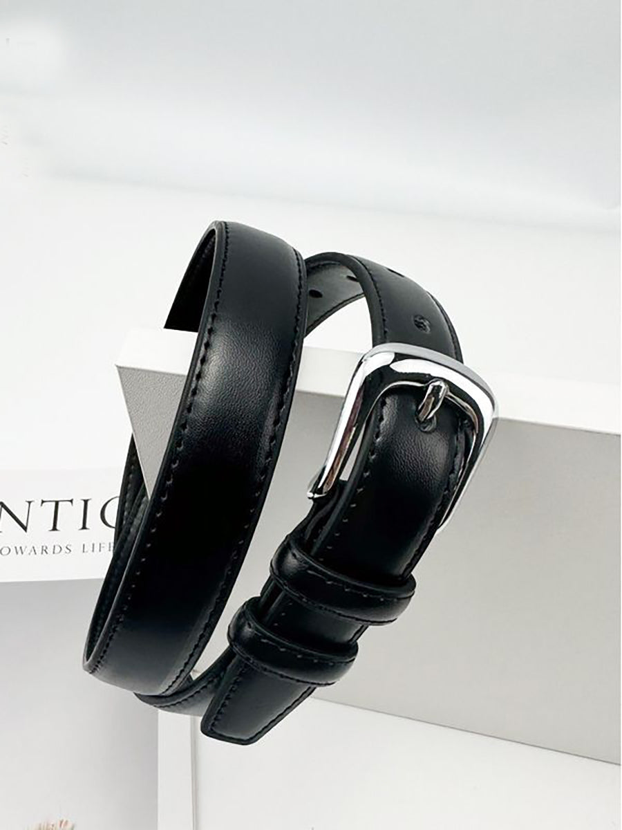 Leather Pin Buckle Classical Belt for Women