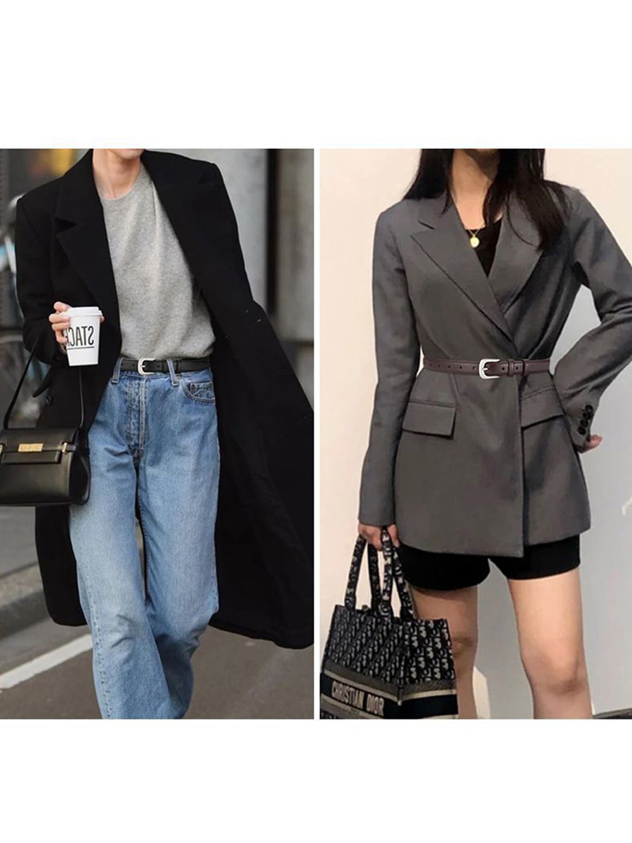 Leather Pin Buckle Classical Belt for Women