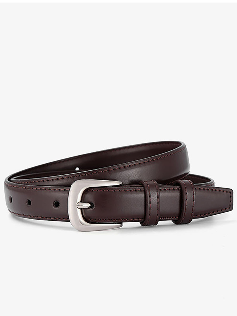 Leather Pin Buckle Classical Belt for Women