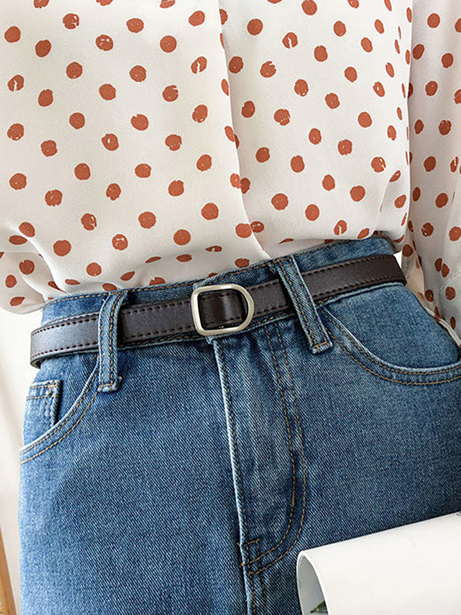 Women's Simple Pin Buckle Alloy Belt