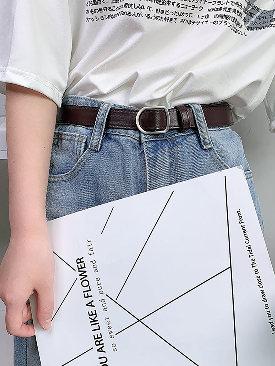 Women's Simple Pin Buckle Alloy Belt